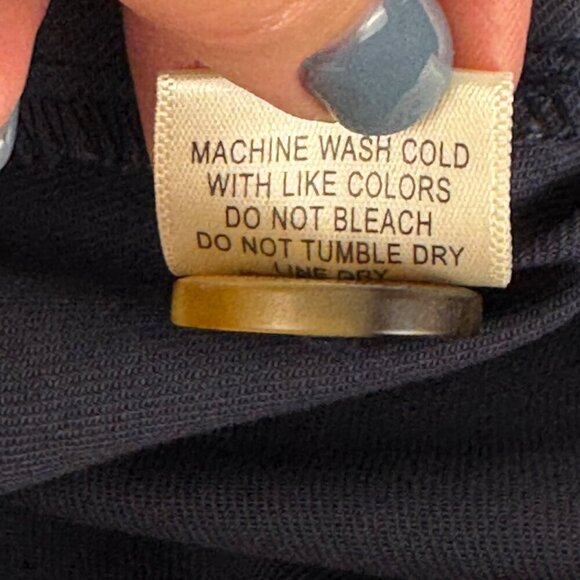 Altar'd State NEW Navy Blue Cotton Mini Wrap Skirt Large Casual Nautical Button - Picture 8 of 8